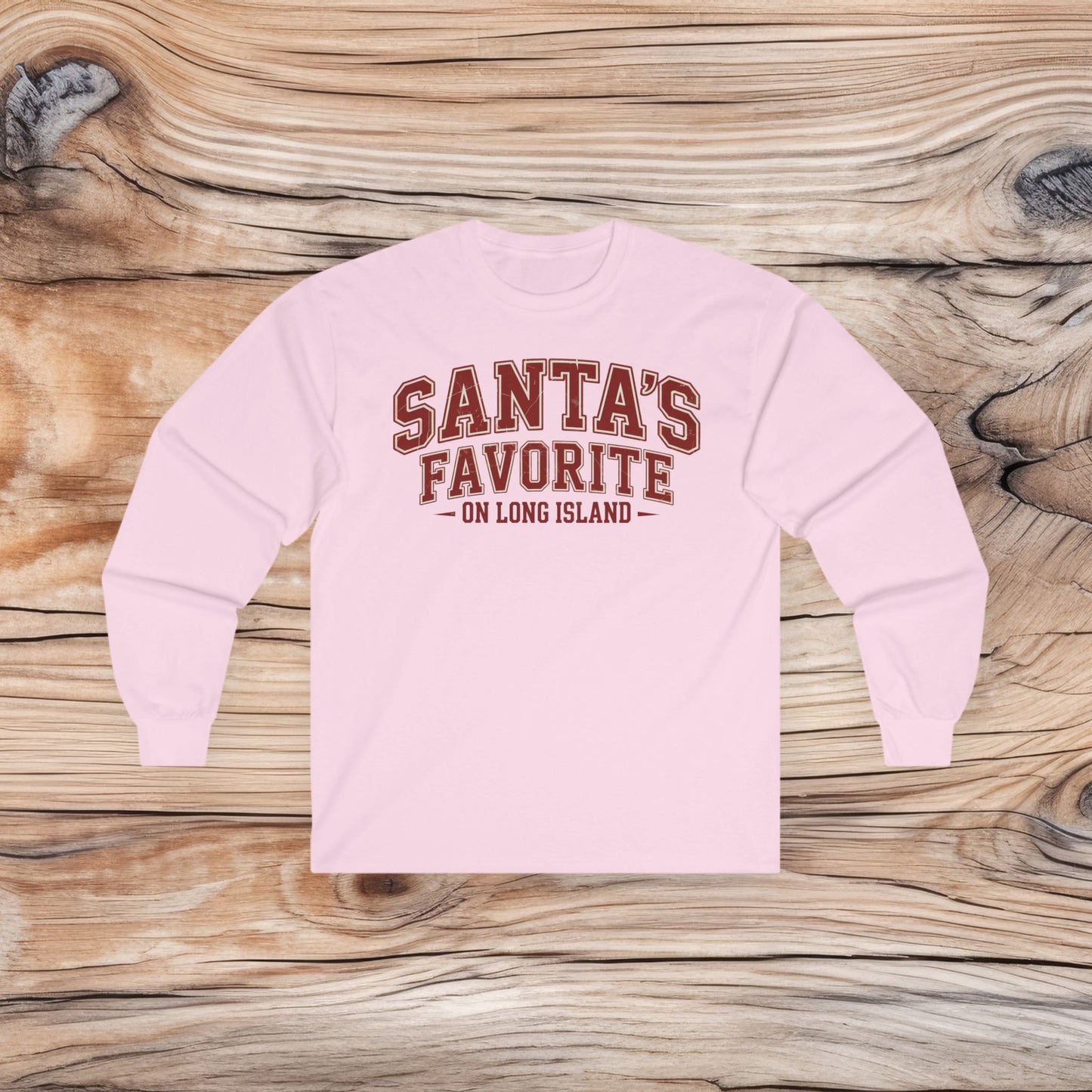 What's Up Long Island? Unisex Long Sleeve Christmas Tee, Santa's Favorite Long Sleeve Shirt, Holiday Apparel, Seasonal Gift, Festive Wear