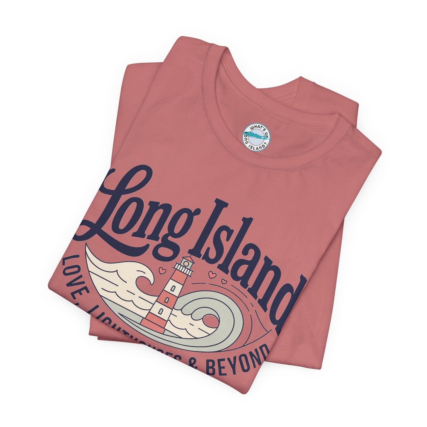 Long Island Lighthouse Unisex Tee — "Long Island: Love, Lighthouses & Beyond"