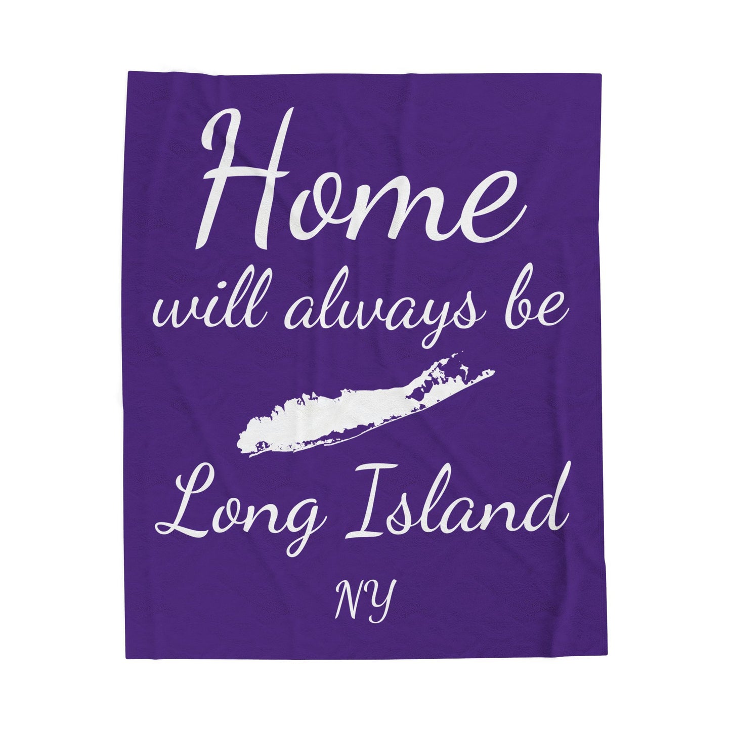 What's Up Long Island? Home will always be Long Island NY - Purple Velveteen Blanket