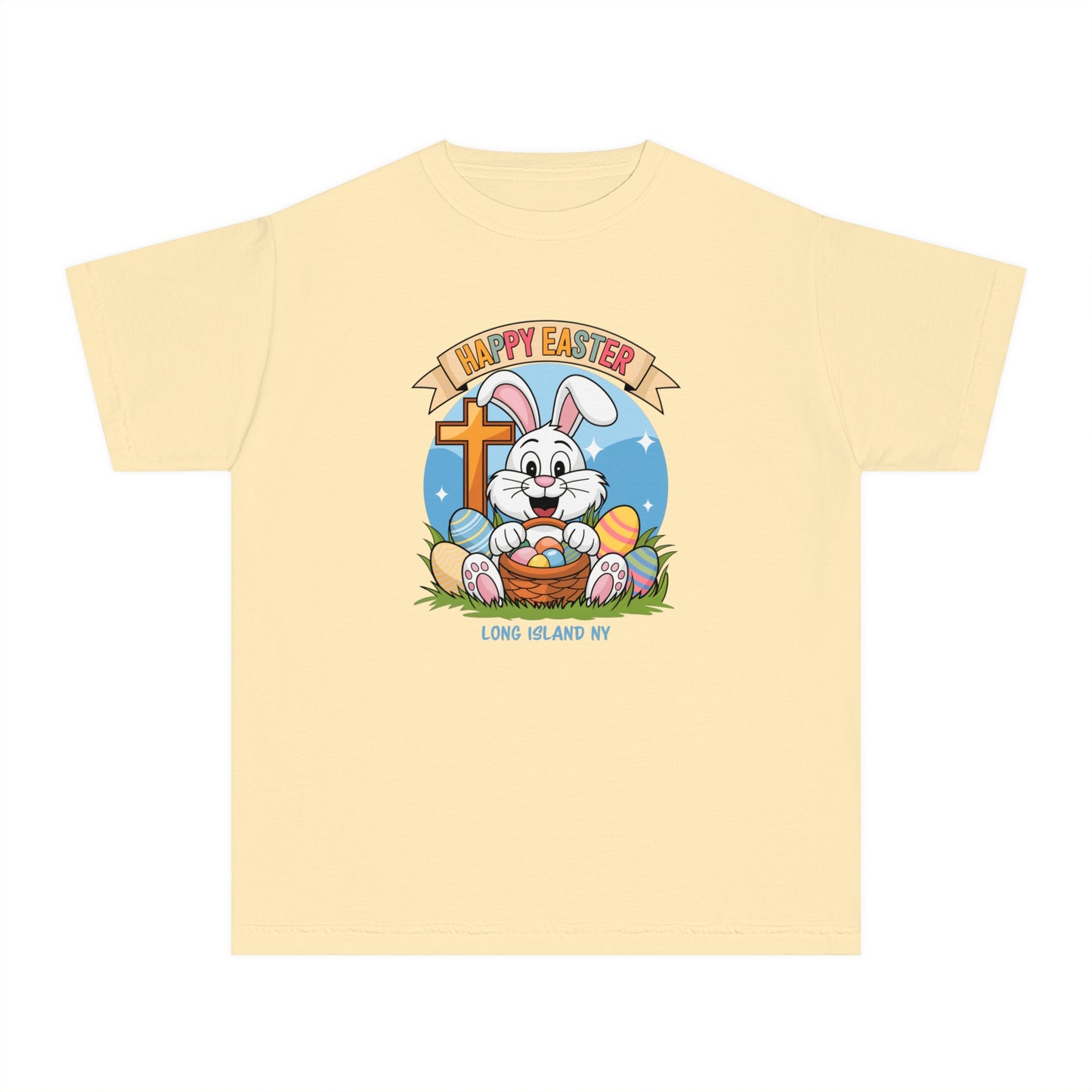 What's Up Long Island? Happy Easter Bunny from Long Island - Youth Midweight Tee
