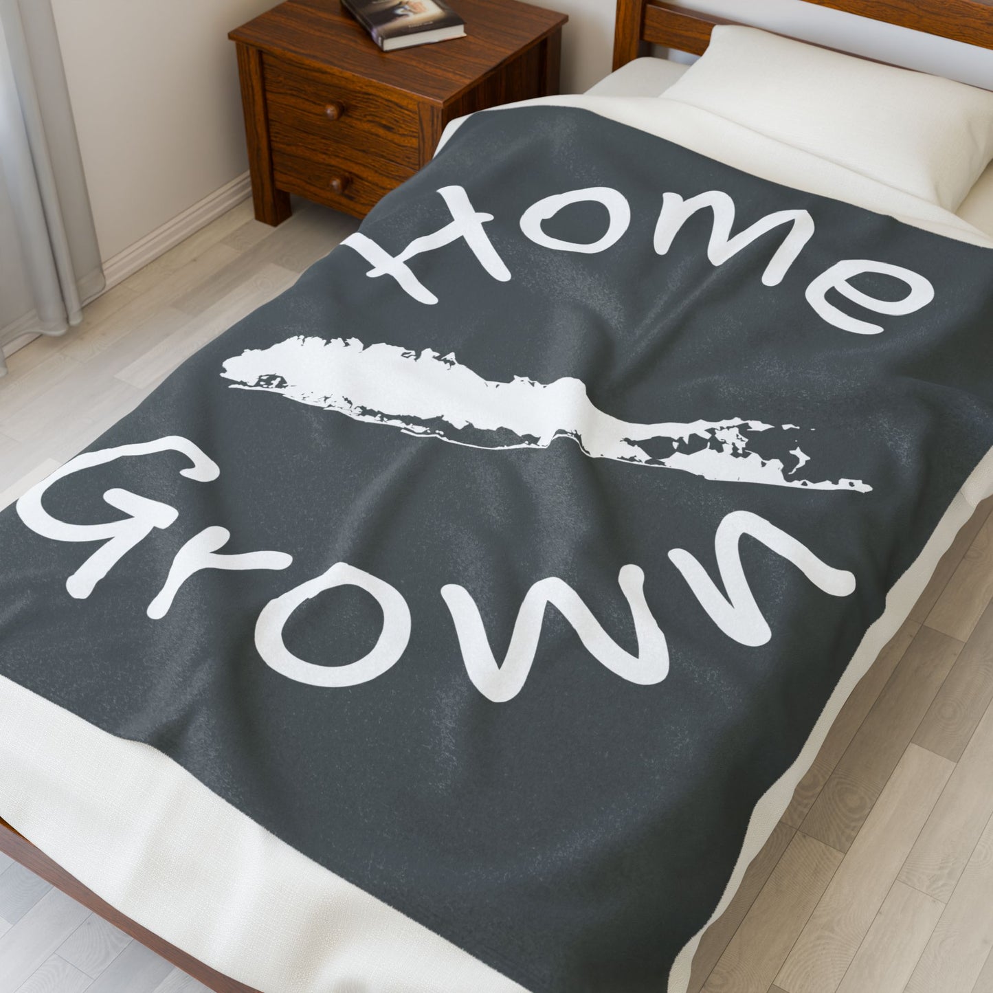 What's Up Long Island? 7 Colors Home Grown Cozy Velveteen Plush Blanket - Perfect for Long Island Home Comfort