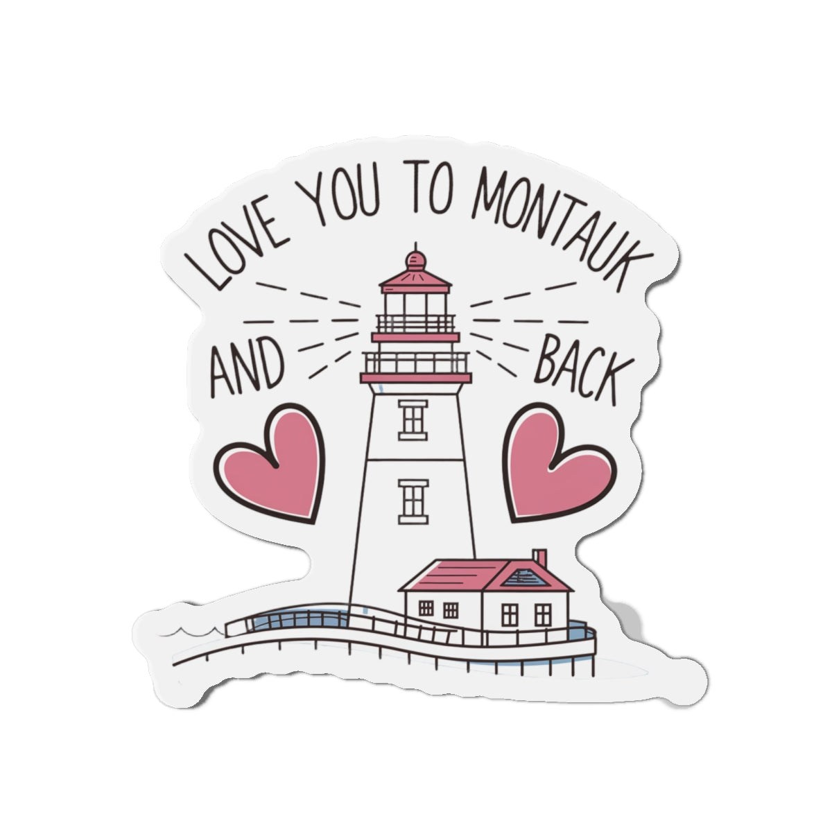 Coastal Love Die-Cut Magnet - Perfect for Home Decor, Gifts, Souvenirs, Beach Lovers, Nautical Themed