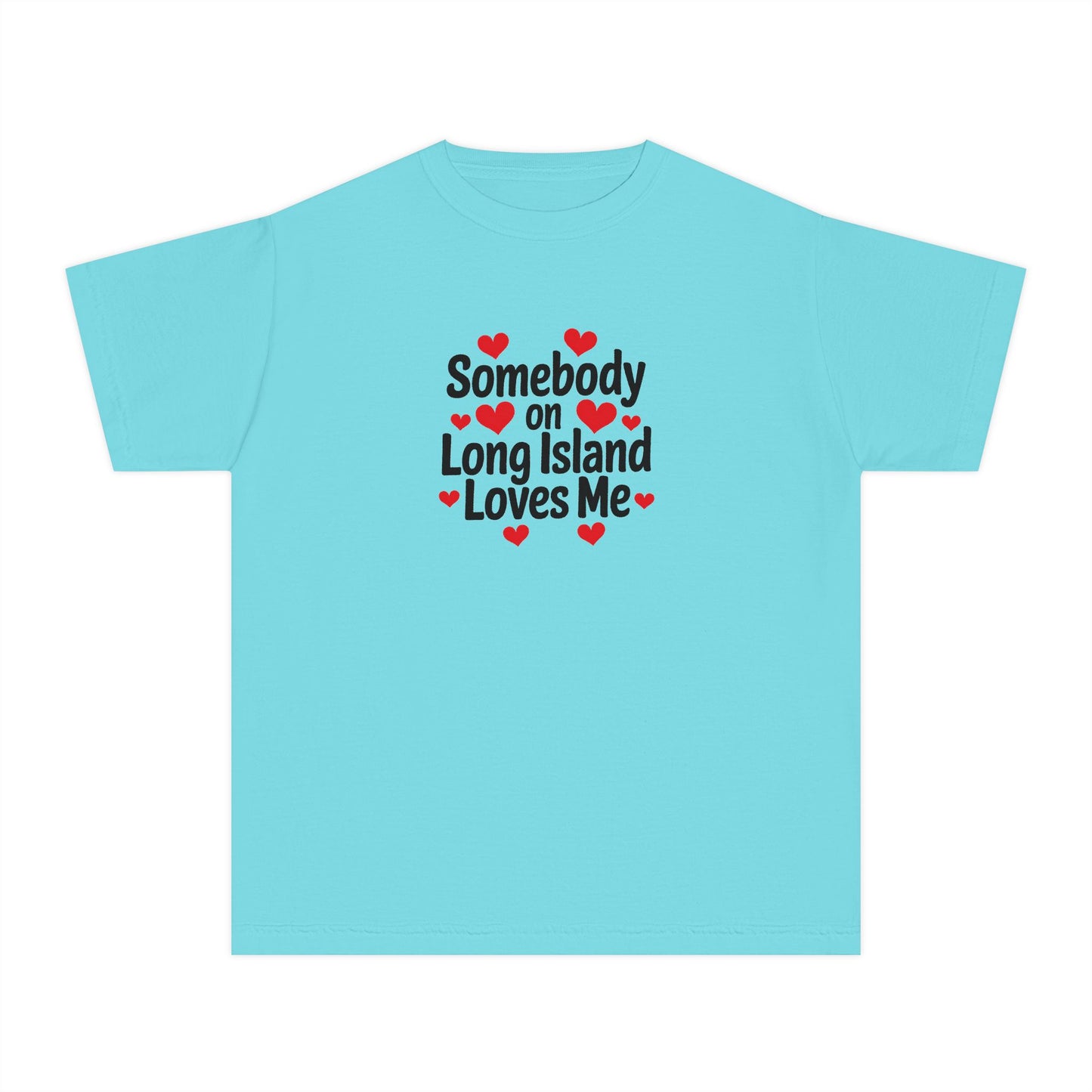 What's Up Long Island? Youth Midweight Tee - 'Somebody on Long Island Loves Me'