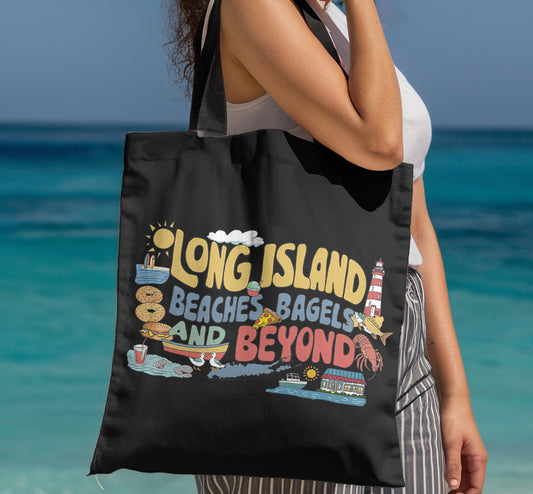 What's Up Long Island?  Beaches, Bagels and Beyond | Fun Travel Bags, Beach Day Tote