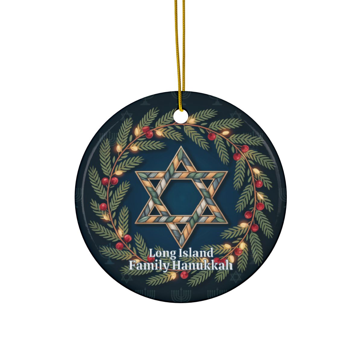 What's Up Long Island? Family Hanukkah Star of David Ornament – Personalized Year & Family Name