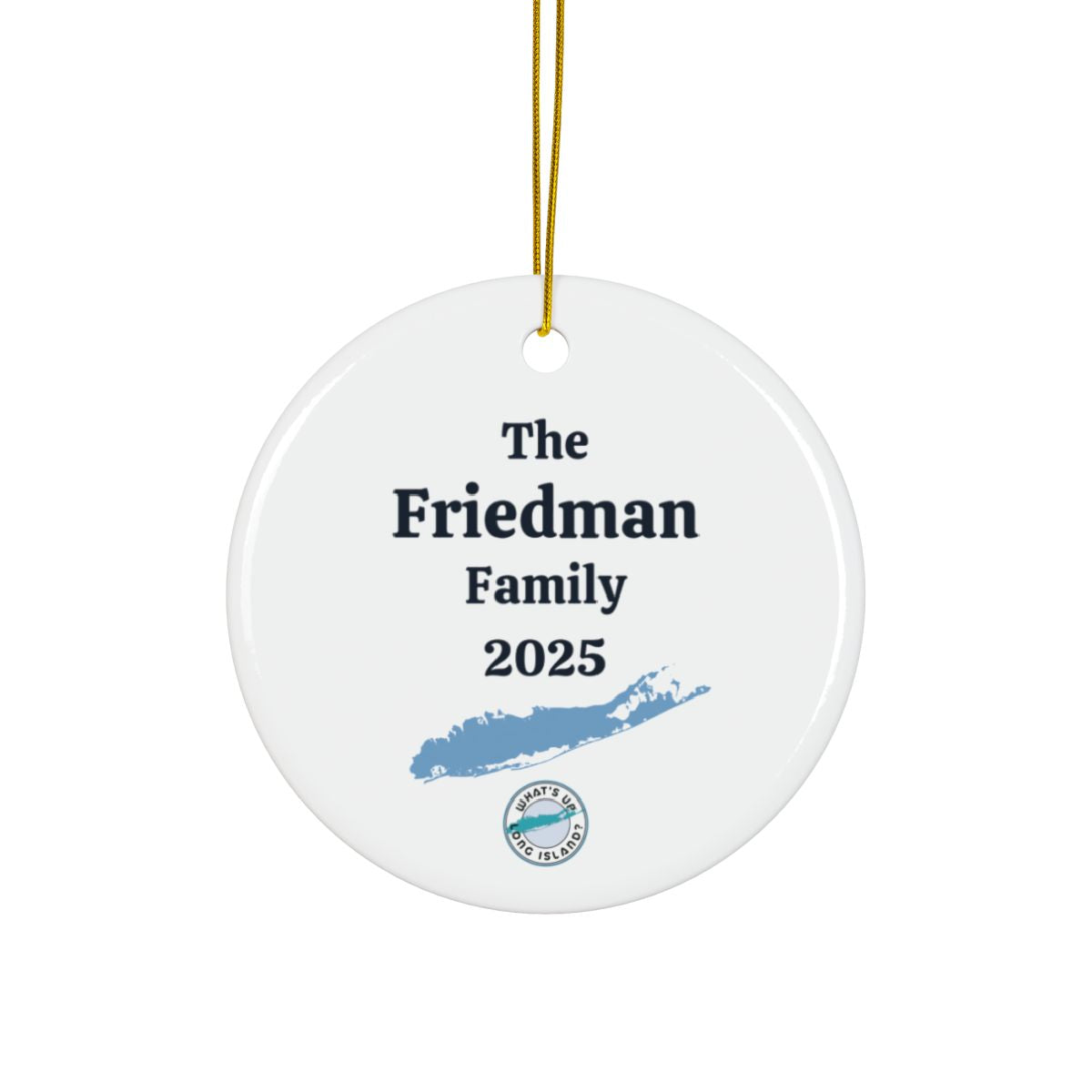 What's Up Long Island? Family Hanukkah Star of David Ornament – Personalized Year & Family Name