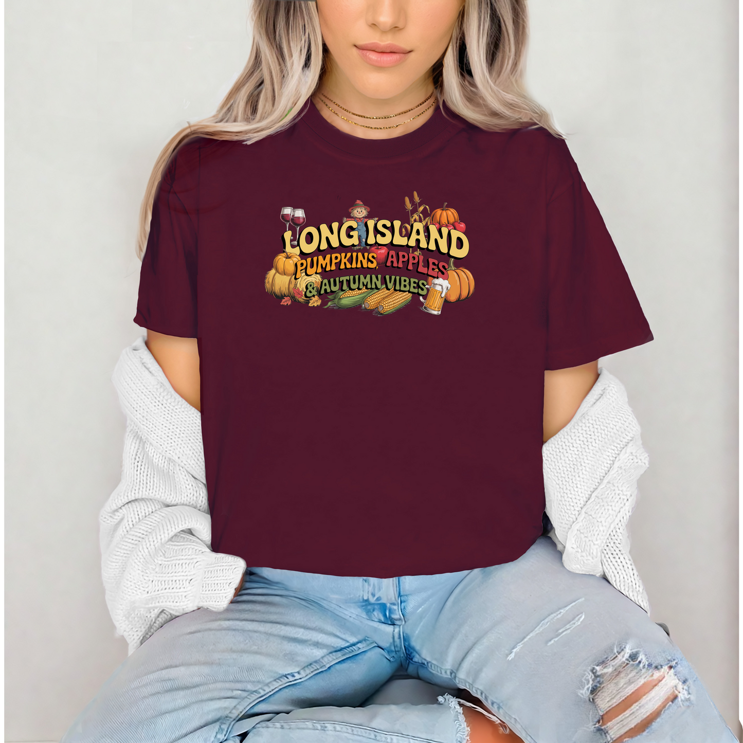 What's Up Long Island? Pumpkins, Apples & Autumn Vibes  T-Shirt