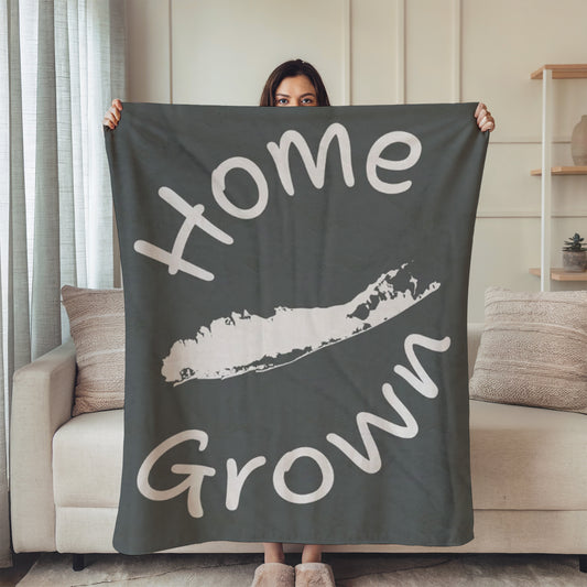 What's Up Long Island? 7 Colors Home Grown Cozy Velveteen Plush Blanket - Perfect for Long Island Home Comfort